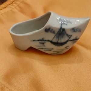 Vintage Delft Porcelain Dutch Clog Shoe